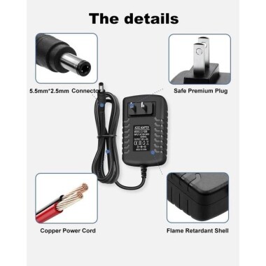 High Quality Full Amperes 12V 1.2A EU Plug Adapter - 3