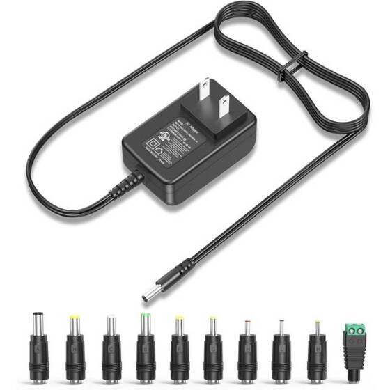 High Quality Full Amperes 12V 1.5A US Plug Adapter - 1