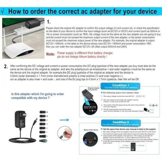 High Quality Full Amperes 15V 1.5A US Plug Adapter - 3