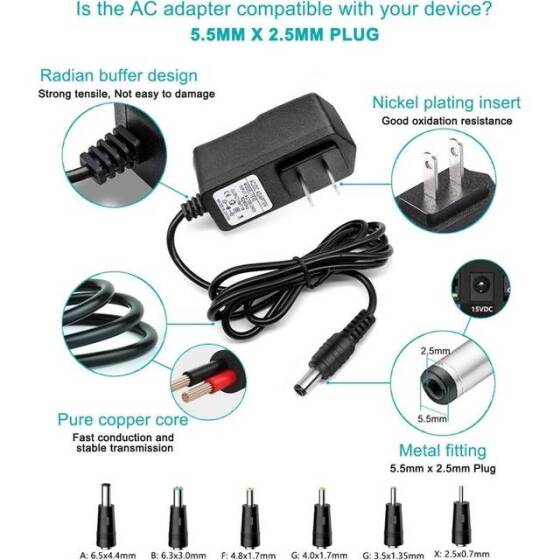 High Quality Full Amperes 15V 1A EU Plug Adapter - 4