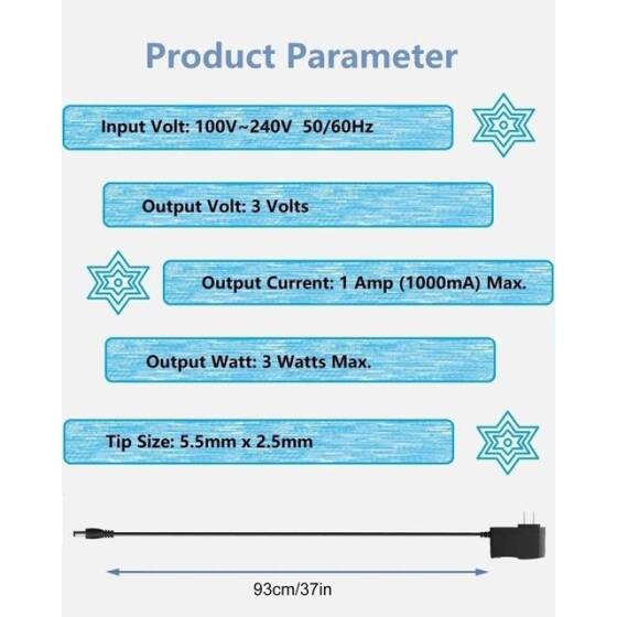 High Quality Full Amperes 3V 1A US Plug Adapter - 2