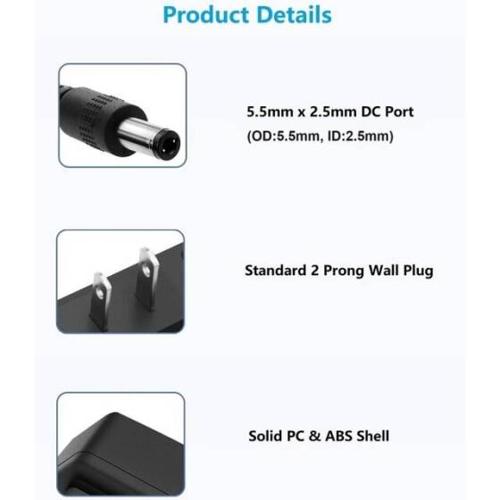 High Quality Full Amperes 3V 1A US Plug Adapter - 3