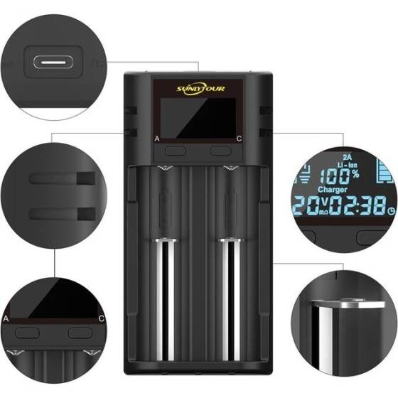 High Quality Full Amperes 4.2V 1A Lithium Battery Charger UK Plug - 2