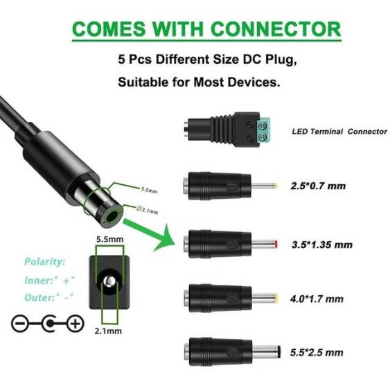 High Quality Full Amperes 9V 1.5A EU Plug Adapter - 3