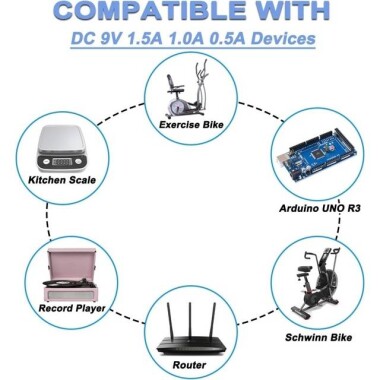 High Quality Full Amperes 9V 1.5A US Plug Adapter - 2