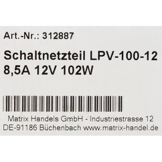 High Quality Power Supply 100W 12V 8.5A - 3