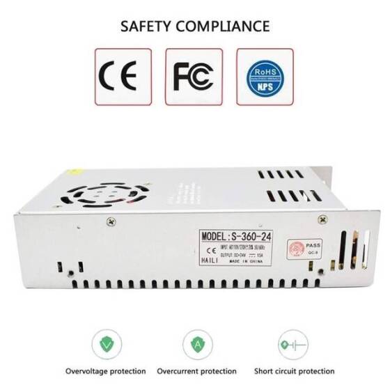 High Quality Power Supply 360W 24V 15A Long Style - 2