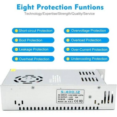 High Quality Power Supply 400W 12V 33A With Fan - 2