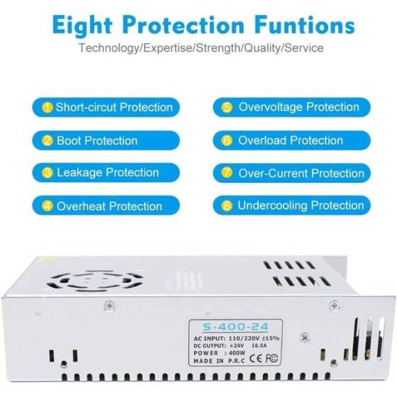 High Quality Power Supply 400W 24V 16.5A With Fan - 2