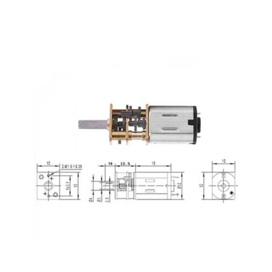High Torque N20 6V 25RPM Micro DC Metal Gear Reduction Motor Reduction Ratio 1 :1000 - 3