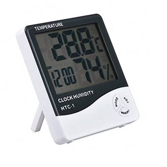 HTC-1 High Precision and Large Screen Indoor Temperature and Humidity Electronic Thermometer With Battery - 1