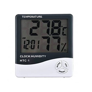 HTC-1 High Precision and Large Screen Indoor Temperature and Humidity Electronic Thermometer With Battery - 2
