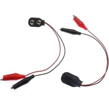 I Type 9V Battery Clips Connector Buckle With Alligator Clips 15cm Lenght - 2