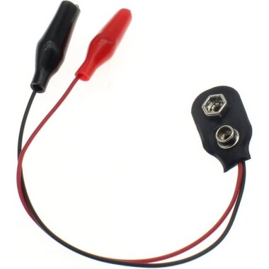 I Type 9V Battery Clips Connector Buckle With Alligator Clips 15cm Lenght - 3