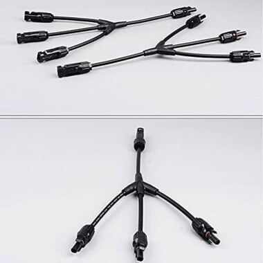 IP67 MC4-Y4 Solar Panels Cable Socket Plug Connector - 1 Pair 3 Branch Y Type - 3