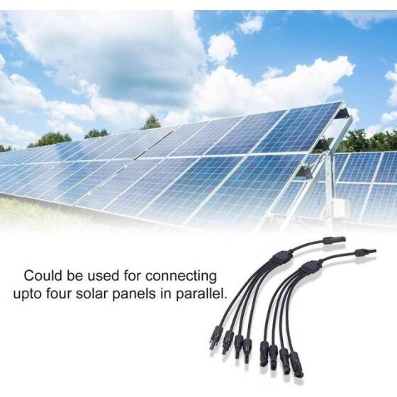 IP67 MC4-Y5 Solar Panels Cable Socket Plug Connector - 1 Pair 4 Branch Y Type - 4