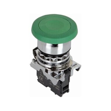 ISM-BC31 Mushroom Head Spring Metal Button - Green - Görsu Elektronik