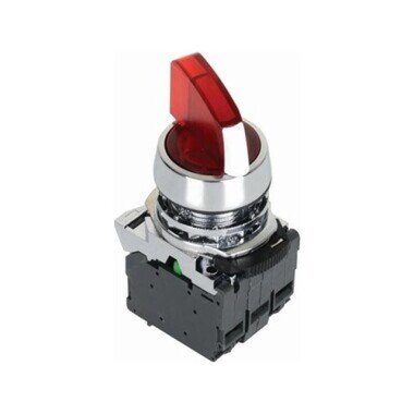 ISM-BK124B5 24V Metal Illuminated Latch Button - Red - Görsu Elektronik