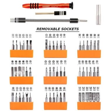 JAKEMY JM-8125 Home Computer Maintenance Screwdriver Combination Set - Plastic Box - 5