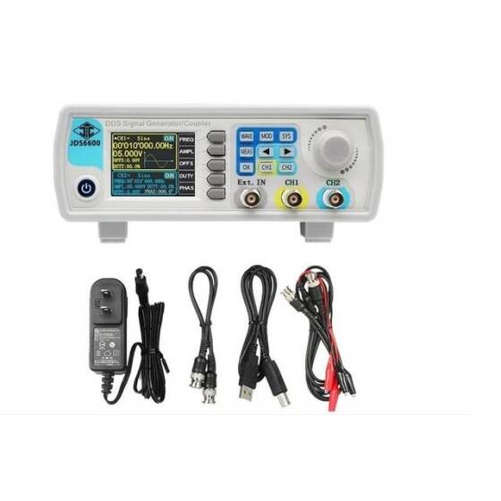 JDS-6600 40MHz Dual-Channel Fully CNC DDS Arbitrary Wave Function Signal Generator Pulse Signal Source Frequency Meter EU Plug - 1