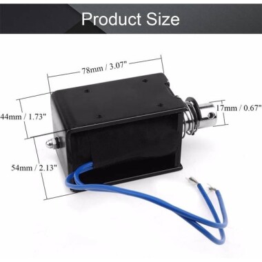 JF-1578B DC24V 5KG 15mm Push-Pull Permeable Electromagnet Lock - 2