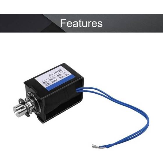 JF-1578B DC24V 5KG 15mm Push-Pull Permeable Electromagnet Lock - 3