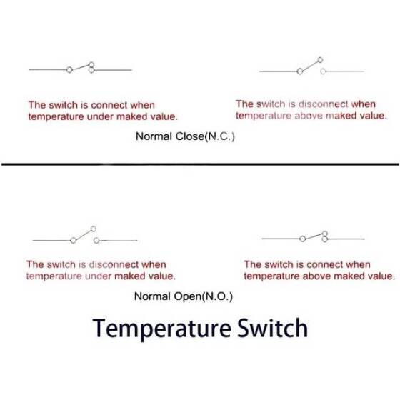 KSD9700 5A 250V PlasticTemperature Control Switch - 135C Normally Closed - 3