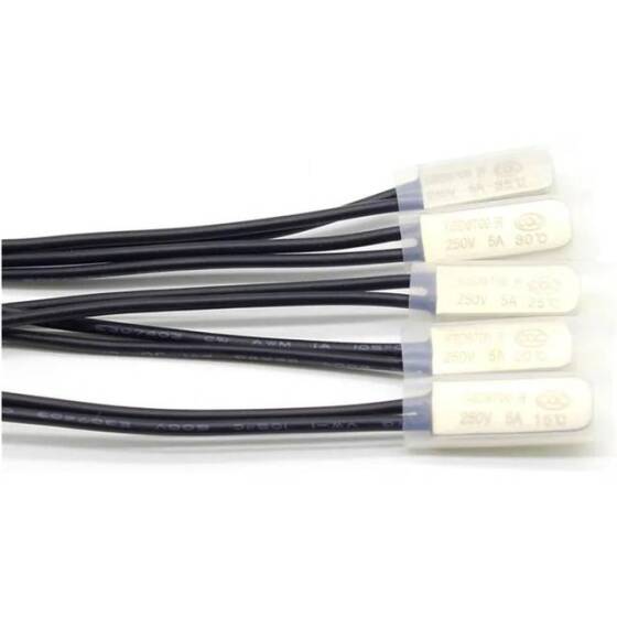 KSD9700/BK05-BB1D 5A 250V Metallic Shell Temperature Control Switch - 60C Normally Open - 2