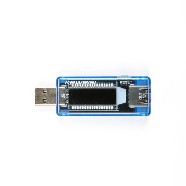 KWS-V20 USB Tester Voltmeter Ammeter Multimeter 3-9V 0-3A LCD Digital Display Power Battery Tester for Power Capacity Mobile Phone Charger With Blue Shell - 2