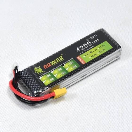Lion 5200MAH 3S 11.1V 35C High Power High Quality Model Airplane LIPO Battery JST Female - 3