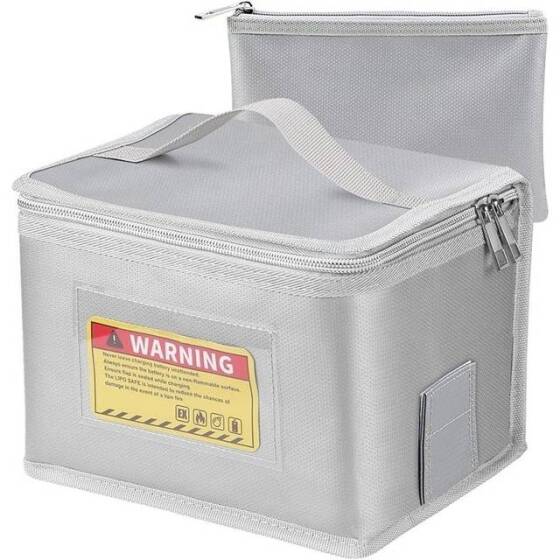 Lithium Battery Explosion-Proof Bag/Protection Bag Size: 100x75x115mm - 4