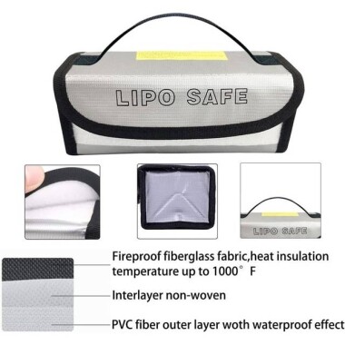 Lithium Battery Explosion-Proof Bag/Protection Bag Size: 185x75x60mm - 4