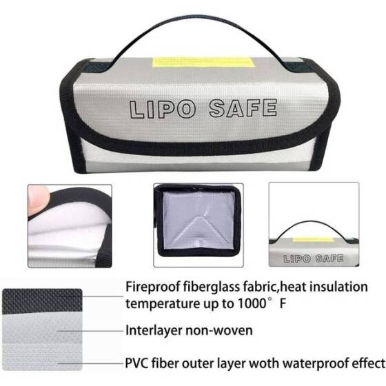 Lithium Battery Explosion-Proof Bag/Protection Bag Size: 185x75x60mm - 4