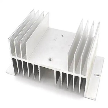 M Shape Aluminum Single Phase Solid State Relay SSR Heat Sink Base Small Type Heat Radiator For 10A to100A Size:125x50x70MM - 2