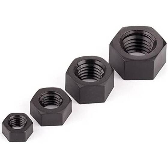 M2 Black Hexagonal Nylon Nut - 3