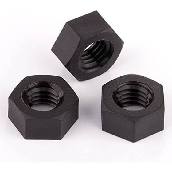 M2 Black Hexagonal Nylon Nut - 4