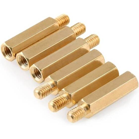 M2.5 9mm Female-Male Spacer (Standoff) Hexagon Copper Stud-M2.5 9mmFemale + 6mm Male - 2