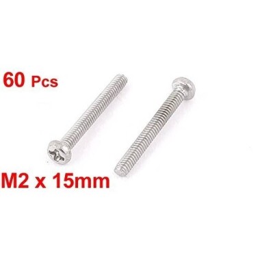 M2x15 304 Stainless Steel Cross Recessed Pan Head Screws Phillips Screws - 3