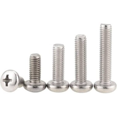 M2x3 304 Stainless Steel Cross Recessed Pan Head Screws Phillips Screws - 1