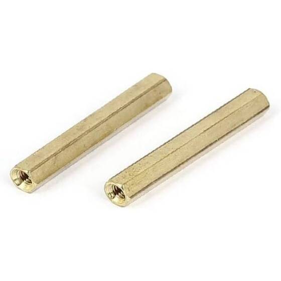 M3 35mm Female-Female Spacer (Standoff) Hexagon Copper Stud - 2