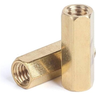 M3 8mm Female-Female Spacer (Standoff) Hexagon Copper Stud - 2