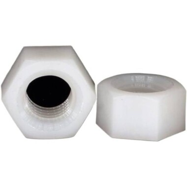 M3 White Hexagonal Nylon Nut - 1