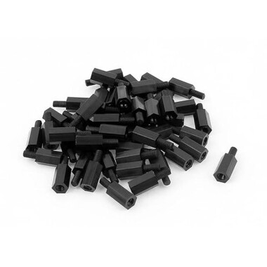 M3x10+6mm Black Nylon standoff - 1