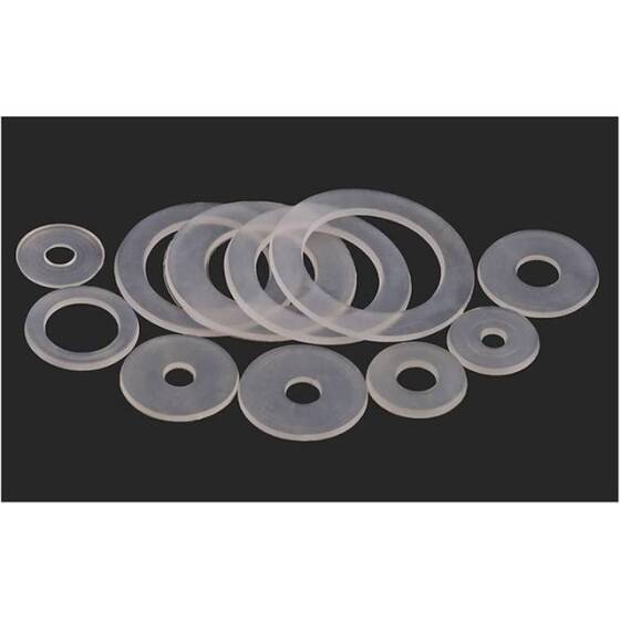 M3x10x1mm Black Nylon Flat Washer - 4