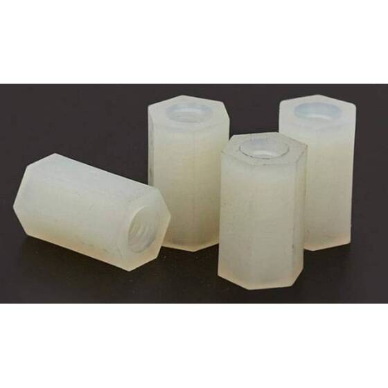 M3x18mm Black Nylon Double Pass Hexagonal Column Isolation Column - 5