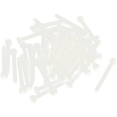 M3x30 White Plastic Nylon Pan Head Phillips Screw - 1