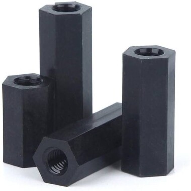 M3x40mm Black Nylon Double Pass Hexagonal Column Isolation Column - 4