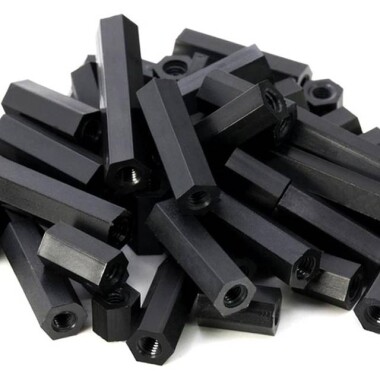 M3x45mm Black Nylon Double Pass Hexagonal Column Isolation Column - 3