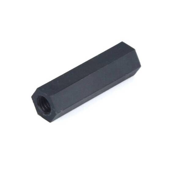 M3x5mm Black Nylon Double Pass Hexagonal Column Isolation Column - 2