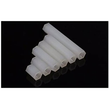 M3x5mm White Nylon Double Pass Hexagonal Column Isolation Column - 3